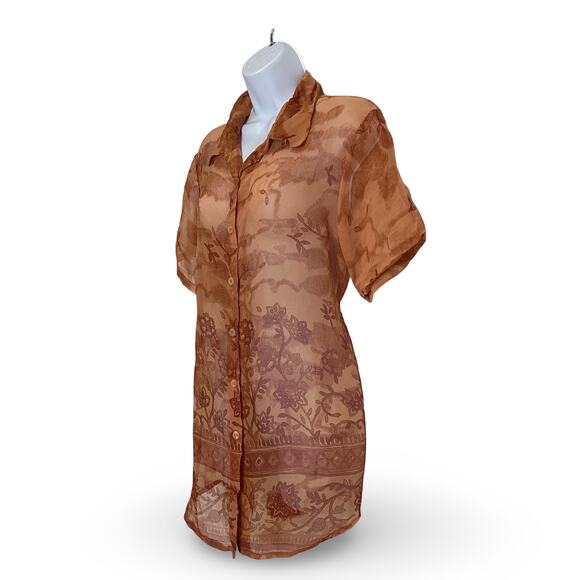 L&S Designs Sheer Button Down - Picture 2 of 6